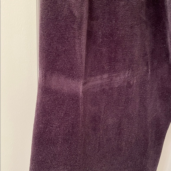 2-PC JUICY👑COUTURE Eggplant Velour Hooded Embroidered Tall Tracksuit - Picture 14 of 16